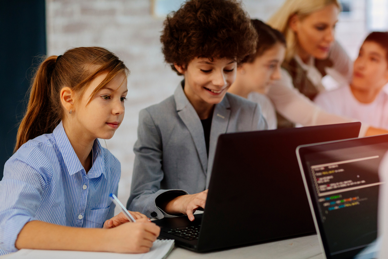 Kids Coding In School